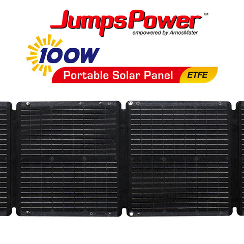 JumpsPower 100W Portable Solar Panel Charger, Foldable, Lightweight, IP67 Waterproof - SuperSaverAU - view 1