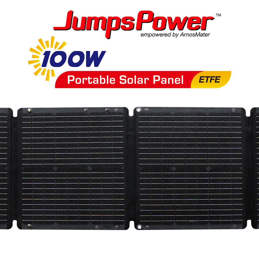 JumpsPower 100W Portable Solar Panel Charger, Foldable, Lightweight, IP67 Waterproof - SuperSaverAU - view 1