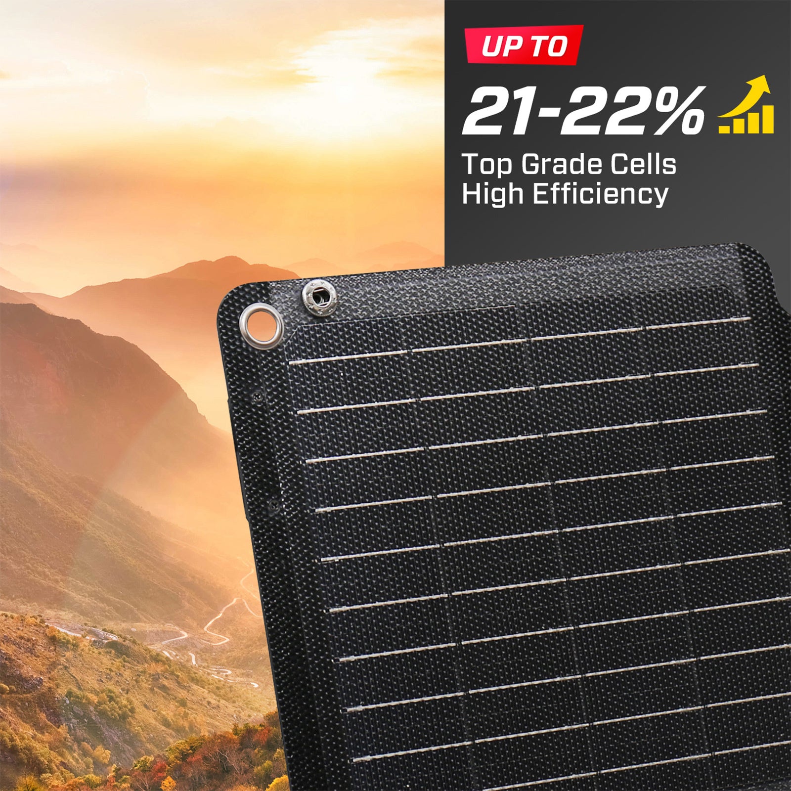 JumpsPower 21W Portable Solar Panel Charger, Foldable, IP67 Waterproof, USB-C/A - SuperSaverAU - view 2