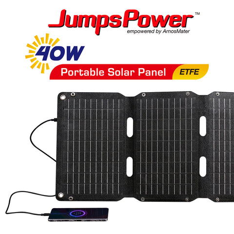 JumpsPower 40W Portable Solar Panel Charger, Foldable, Waterproof, Lightweight - SuperSaverAU - view 2