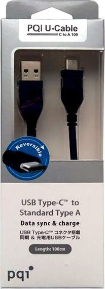 PQI  U-Cable USB Type-C To Standard Typd A 100Cm for Data sync & Charge - SuperSaverAU - view 2