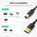 UGREEN USB 2.0 A Male to B Male Printer Cable 5m (Black) 10352 - SuperSaverAU - view 2