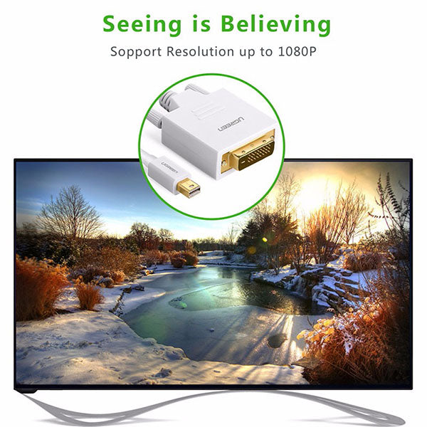 UGREEN Mini DP to DVI cable 3M (10425) - SuperSaverAU - view 2