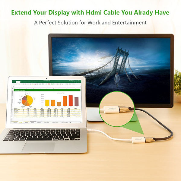 UGREEN Mini DP to HDMI Female converter cable 18CM (10460) - SuperSaverAU - view 5