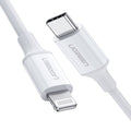 UGREEN 10493 Type-C to MFI iPhone M/M Cable Rubber Shell 1M White - SuperSaverAU - view 1