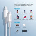 UGREEN 10493 Type-C to MFI iPhone M/M Cable Rubber Shell 1M White - SuperSaverAU - view 5
