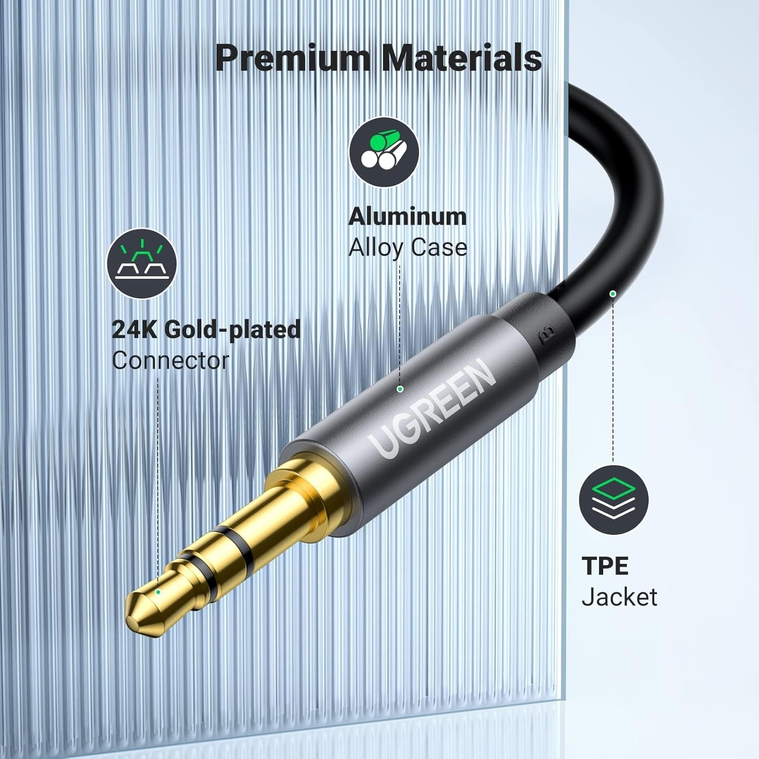 UGREEN 10592 3.5mm Headphone Extension Cable 1m - SuperSaverAU - view 3