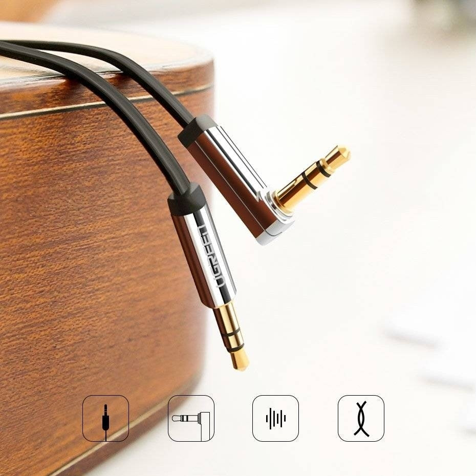 UGREEN 10728 3.5mm Male to 3.5mm Right Angle 3.5mm Aux Cable 3m (Black) - SuperSaverAU - view 5