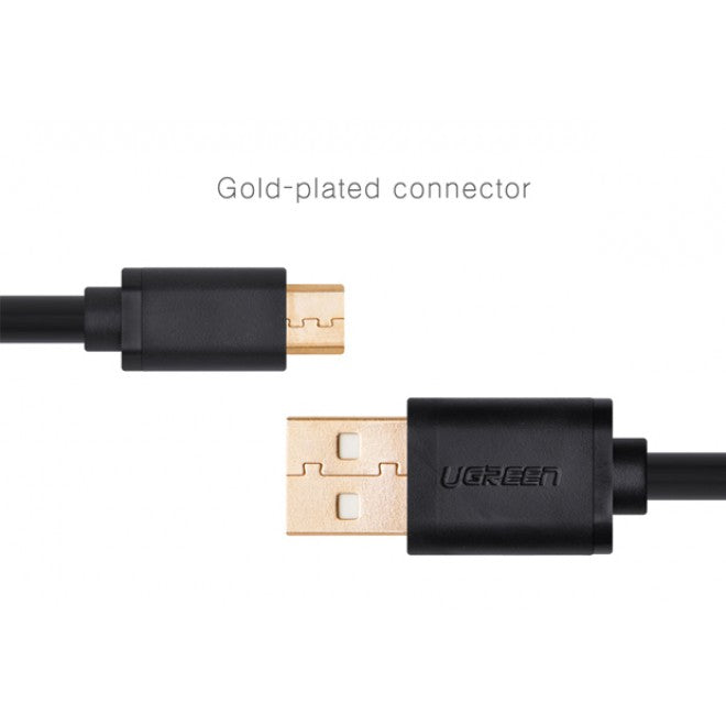 UGREEN Micro-USB male to USB male cable gold-plated 1M (10836) - SuperSaverAU - view 2