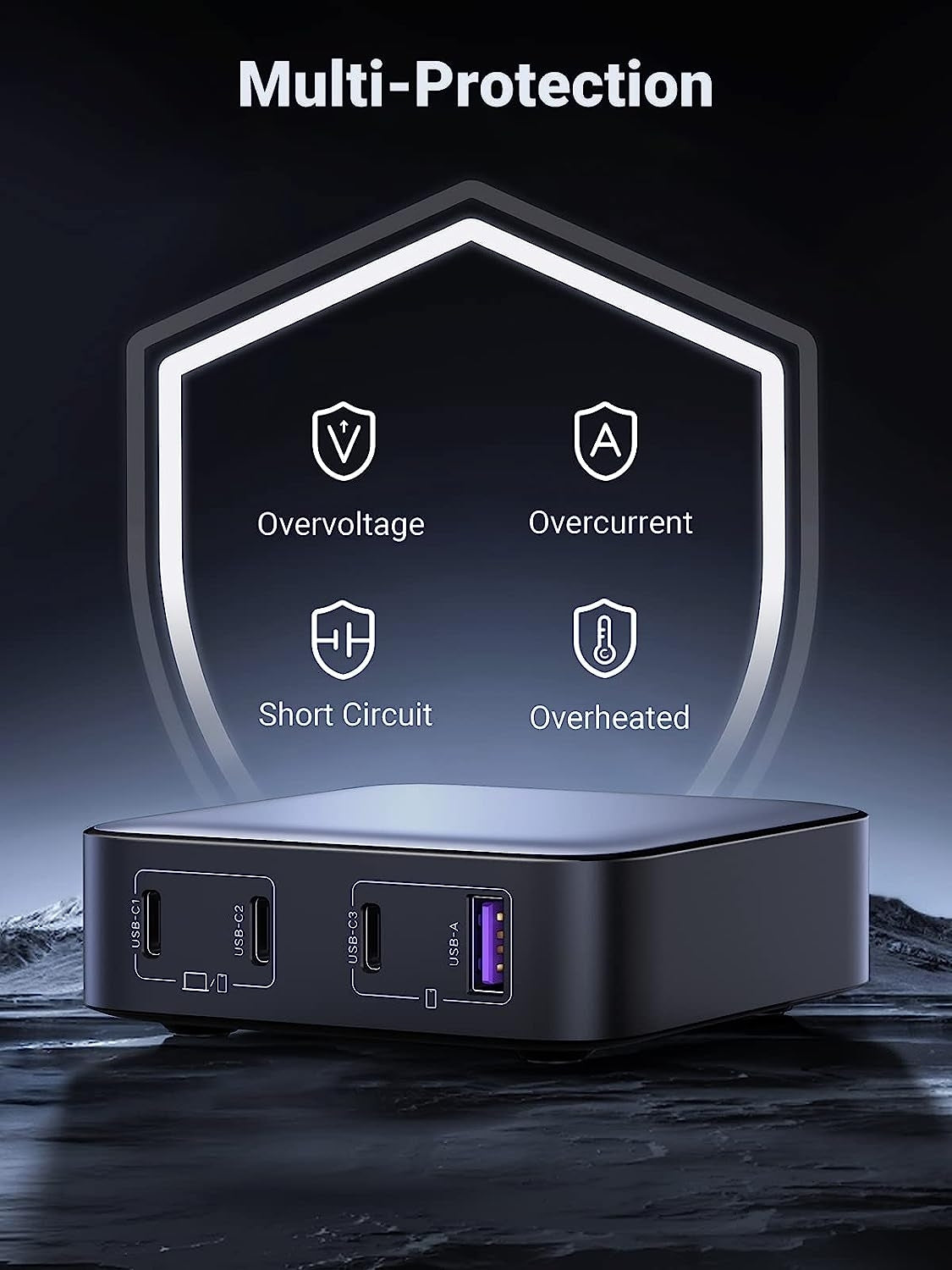 UGREEN 15613 100W USB-C Charger, Nexode 4-Port GaN II Charging Station - SuperSaverAU - view 5