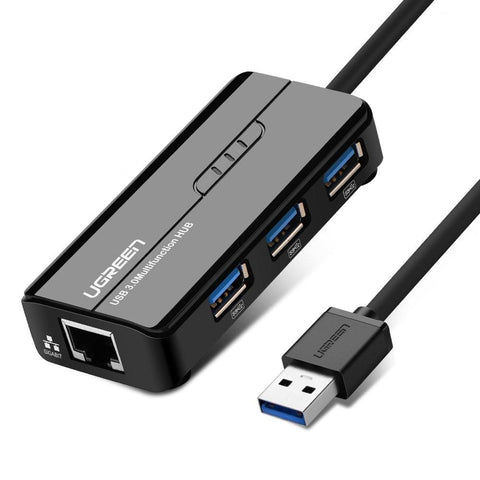 UGREEN USB 3.0 Hub with Gigabit Ethernet Adapter (20265) - SuperSaverAU - view 1