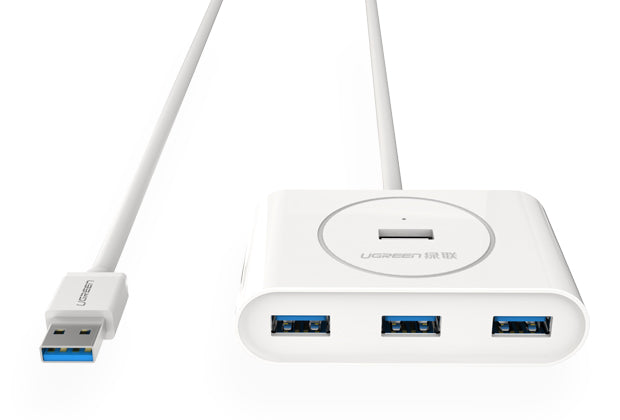UGREEN USB 3.0 4 Ports Hub White 1M (20283) - SuperSaverAU - view 1