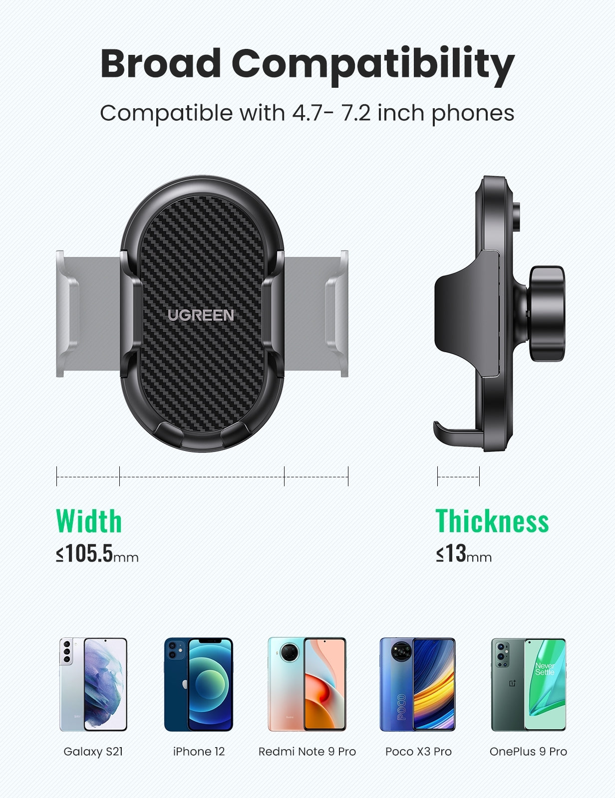 UGREEN 20473 Waterfall-Shaped Suction Cup Phone Mount - SuperSaverAU - view 7