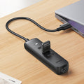 UGREEN 20984 USB 2.0 to 3 x USB2.0 with RJ45 (100Mbps) Ethernet Adapter (Black) - SuperSaverAU - view 2