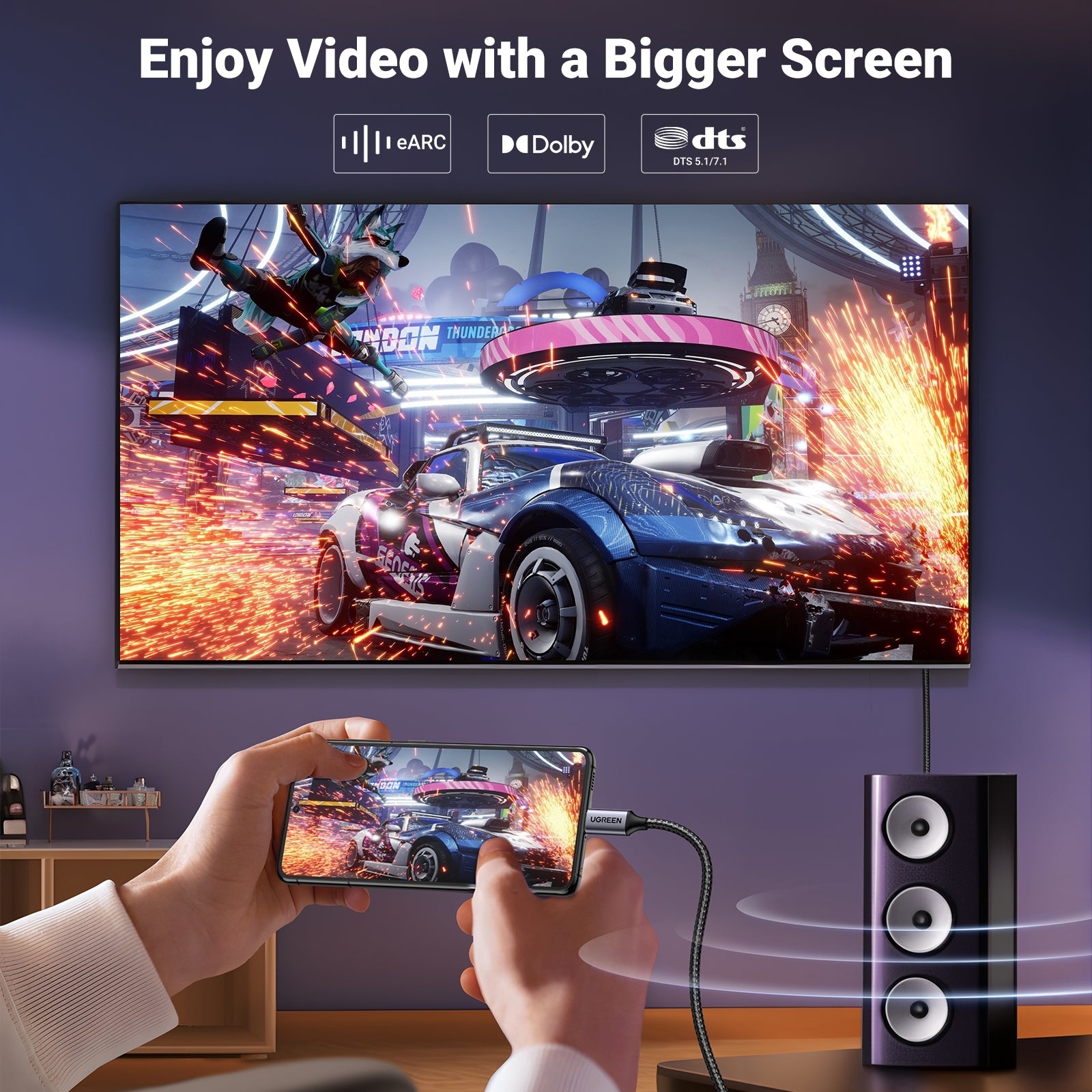 UGREEN 25158 USB-C to DisplayPort 8K Cable 2m - SuperSaverAU - view 9