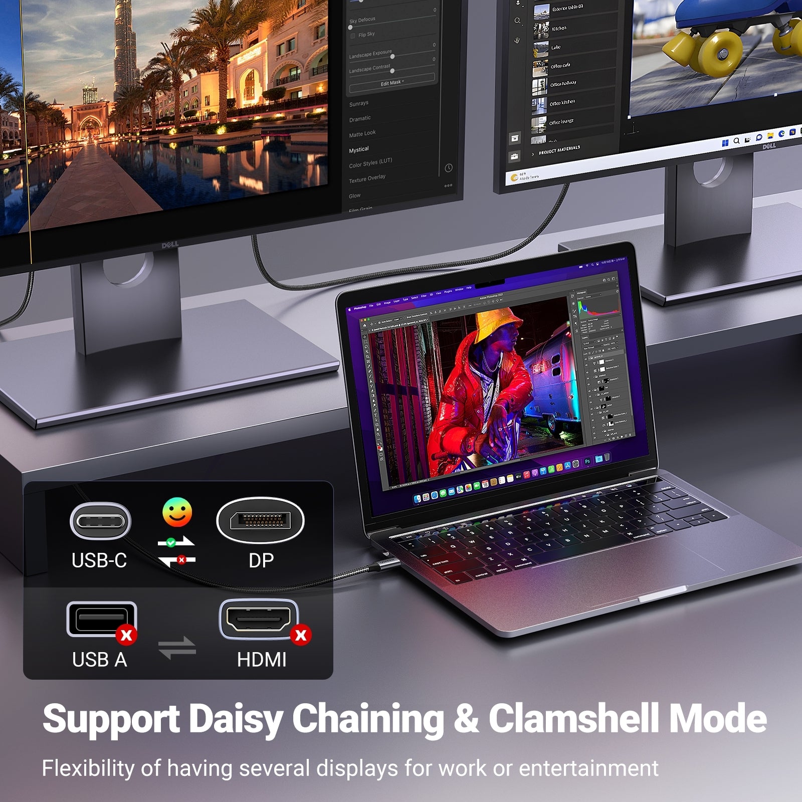 UGREEN 25158 USB-C to DisplayPort 8K Cable 2m - SuperSaverAU - view 10