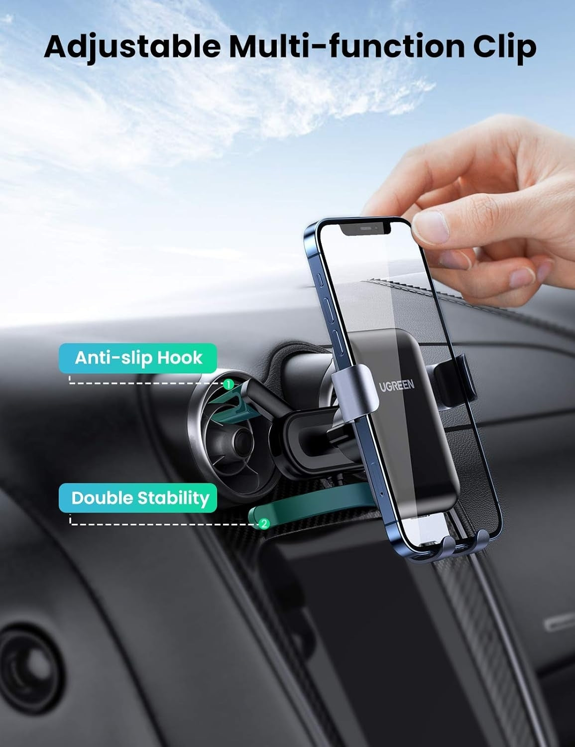 UGREEN 30401 Gravity Car Air Vent Mount - SuperSaverAU - view 2