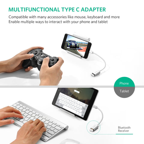UGREEN USB Type-C Male to USB 3.0 Type A Female OTG Cable - White 15CM (30702) - SuperSaverAU - view 2