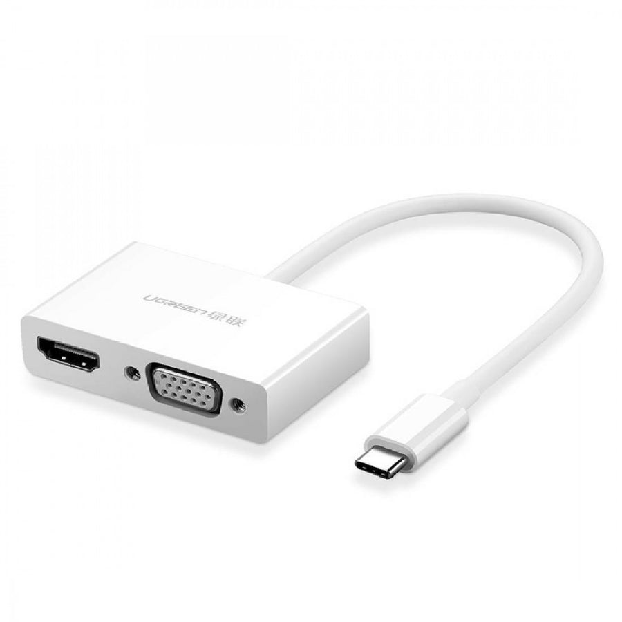 UGREEN 30843 Type-C to HDMI VGA Converter White - SuperSaverAU - view 1