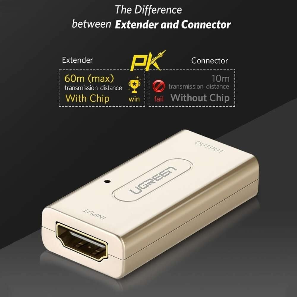 UGREEN HDMI Extender Signal Booster for 1080P Up to 150ft with Zinc Alloy Build