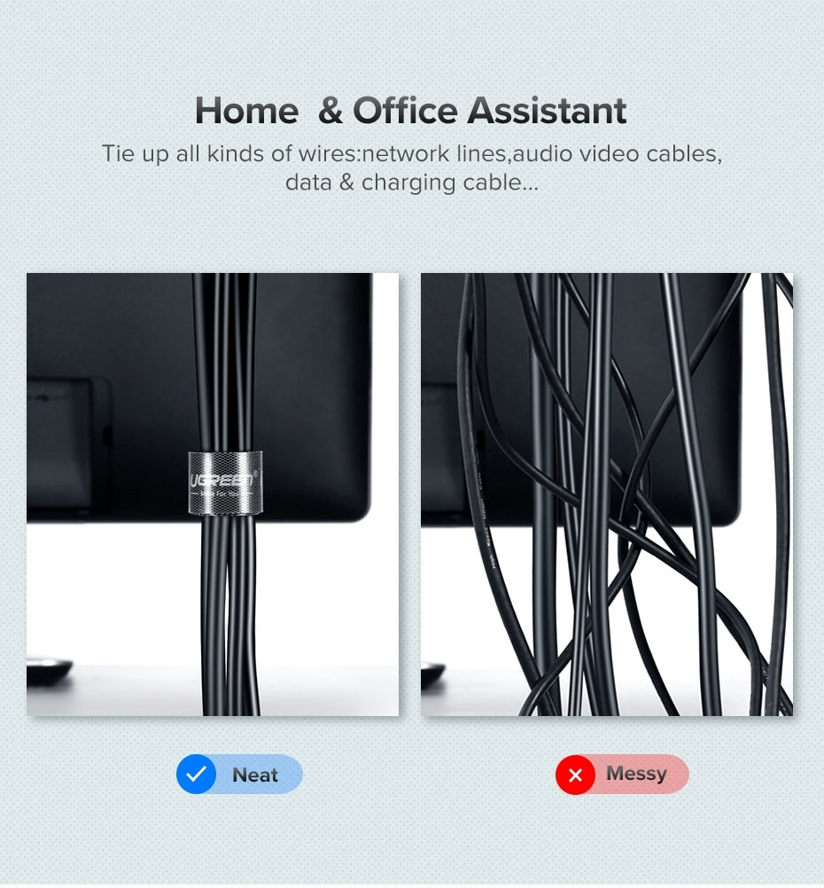 UGREEN 40354 Cable Organizer 2m (Black) - SuperSaverAU - view 2