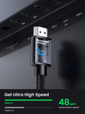 UGREEN 8K HDMI Extension Cable 1M 60Hz 48Gbps Male to Female, Durable Nylon - SuperSaverAU - view 2