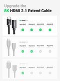 UGREEN 8K HDMI Extension Cable 1M 60Hz 48Gbps Male to Female, Durable Nylon - SuperSaverAU - view 3