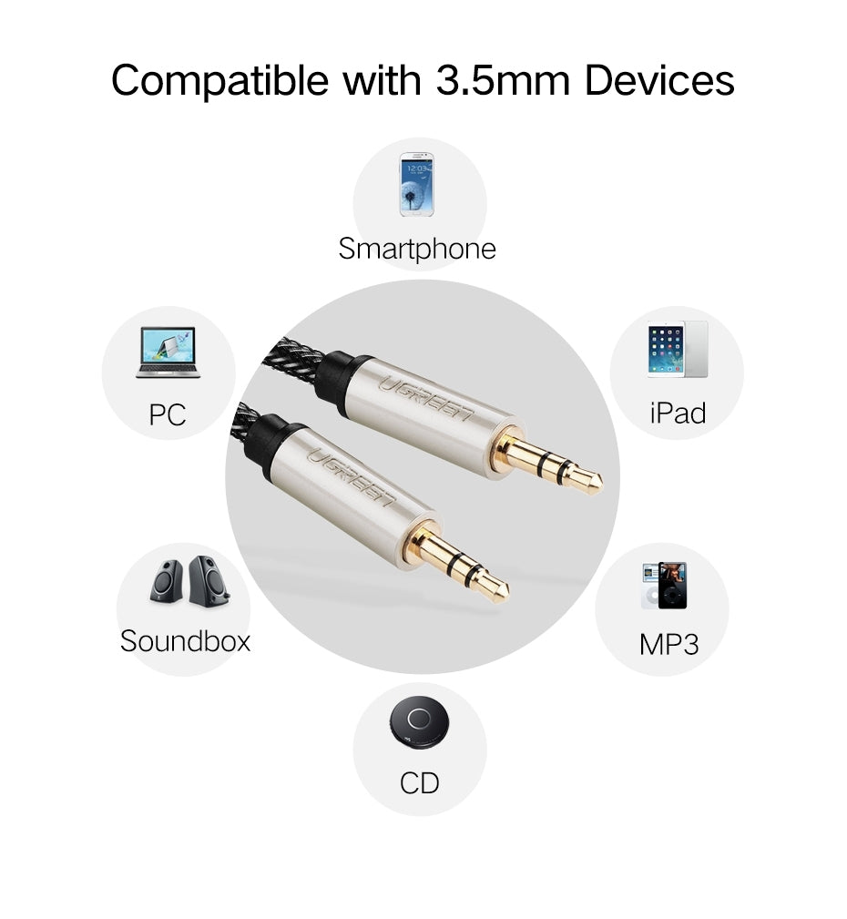UGREEN Premium 3.5mm Male to Male Audio Cable 10M