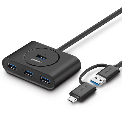 UGreen USB 3.0 Hub With Type C port Black 1M 40850 - SuperSaverAU - view 1