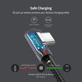 UGREEN 50123 Angled USB-C Cable 1M - Gray Black