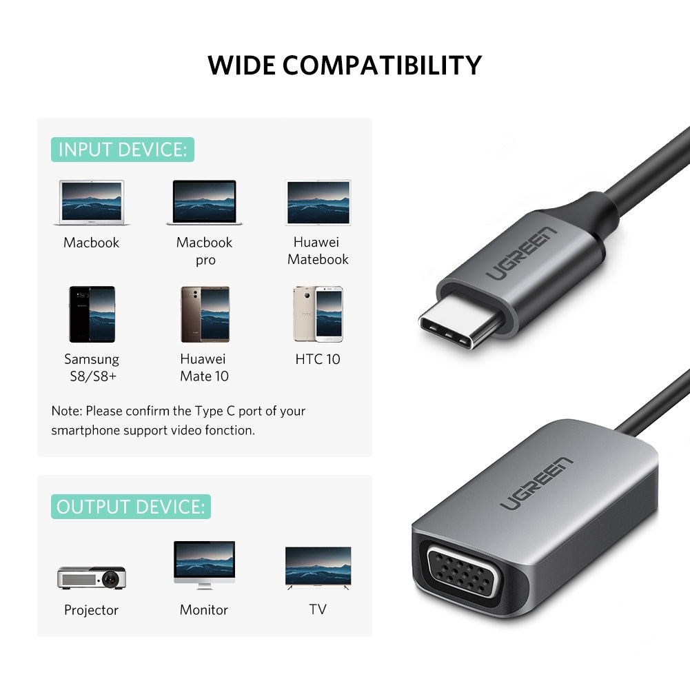 UGreen USB Type C to VGA Converter 50316 - SuperSaverAU - view 3