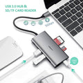 UGREEN Type C 8 in 1 Multifultion adaptor VGA/RJ45/USB3.0 x 3/SD/TF/TypeC PD Protocal (50539) - SuperSaverAU - view 1