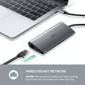 UGREEN Type C 8 in 1 Multifultion adaptor VGA/RJ45/USB3.0 x 3/SD/TF/TypeC PD Protocal (50539) - SuperSaverAU - view 4