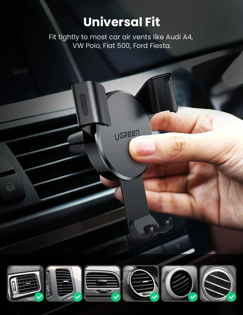 UGREEN 50564 Gravity Drive Car Mount - SuperSaverAU - view 7