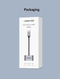 UGreen TypeC to 3.5mm Audio + TypeC Female Adapter Aluminium 50596 - SuperSaverAU - view 1