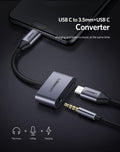 UGreen TypeC to 3.5mm Audio + TypeC Female Adapter Aluminium 50596 - SuperSaverAU - view 5
