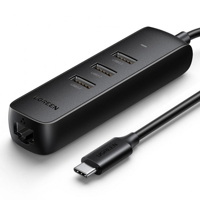UGREEN 50627 USB-C to USB-A 3-Port Hub with RJ45 Gigabit Ethernet - SuperSaverAU - view 2