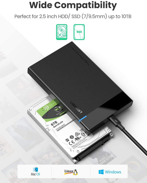 UGREEN USB-C 2.5-inch Hard Drive Box 50743 - SuperSaverAU - view 2