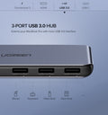 UGREEN Dual Type-C 5 in 1 to 3*USB3.0+ USB-C Female+PD Converter (50775) - SuperSaverAU - view 4