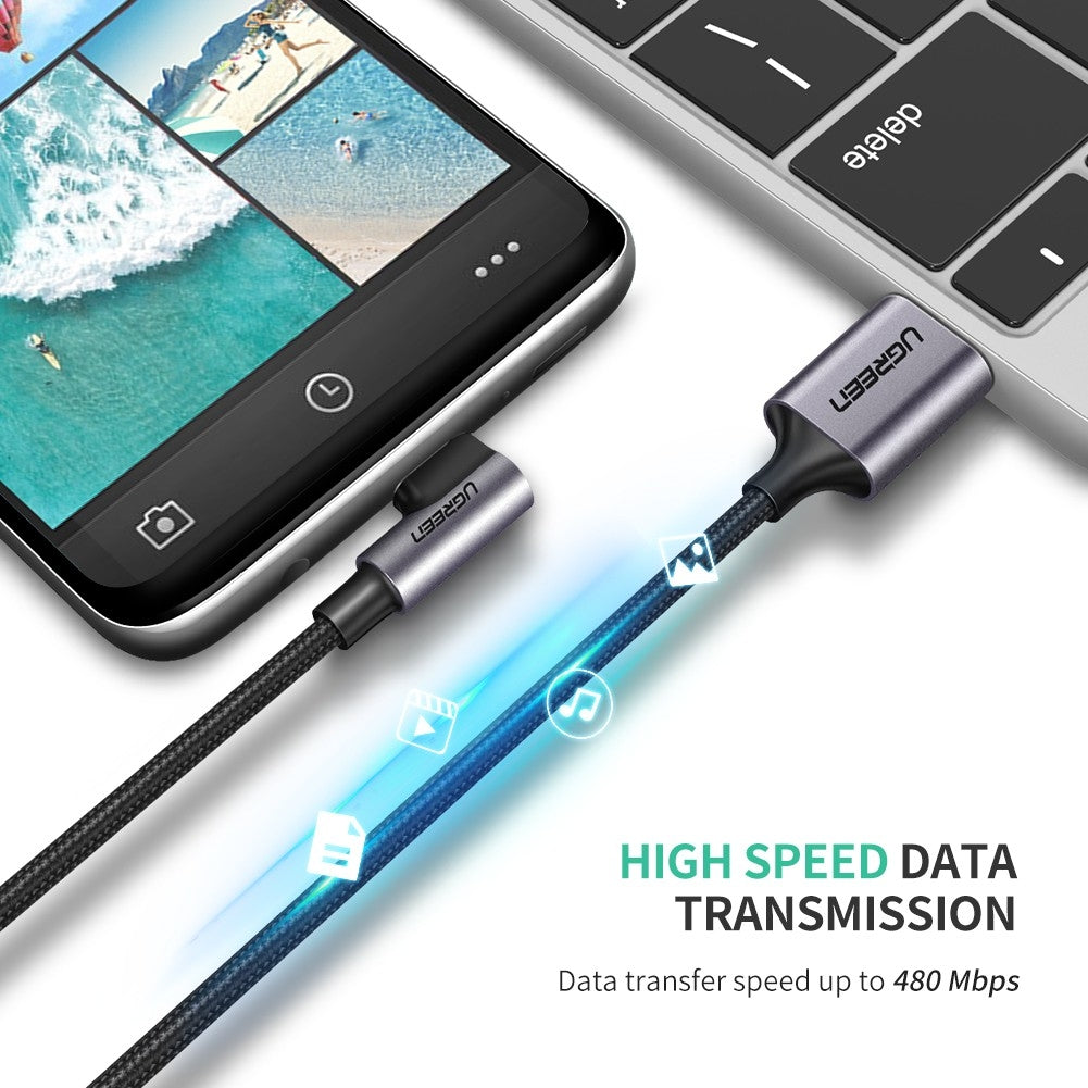 UGREEN 50941 Angled USB-C to USB-A Cable 1M