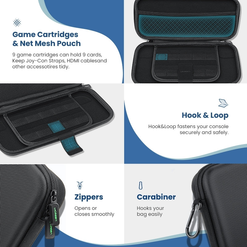 UGREEN Hardshell Carrying Case for Nintendo Switch - Large Storage, Portable