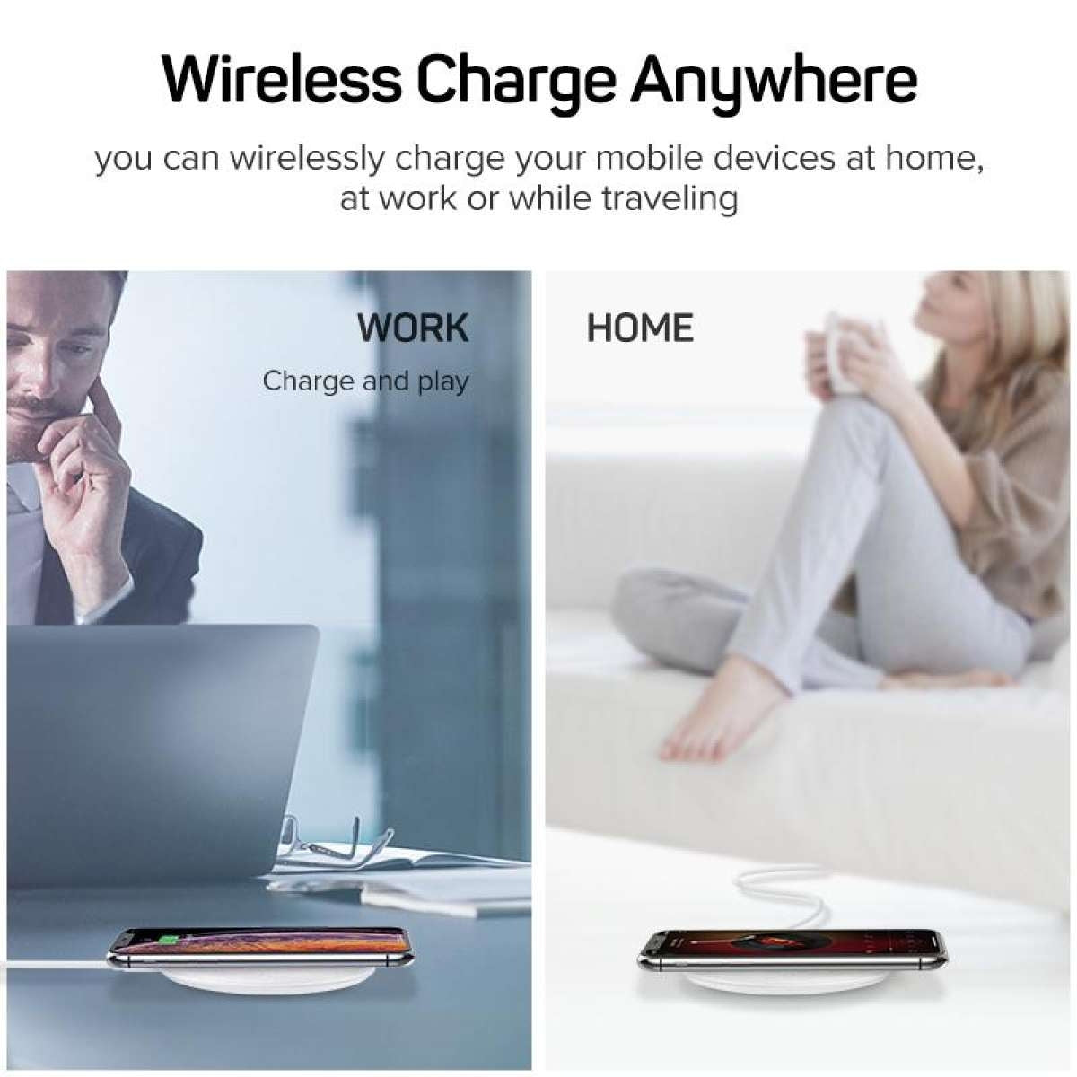 UGREEN QI Wireless charger White 60112 - SuperSaverAU - view 5
