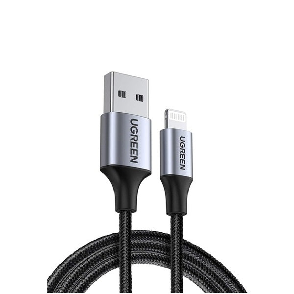 UGREEN 60158 USB-A to 8-pin iPhone Charging Cable 2M Black - SuperSaverAU - view 1
