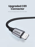 UGREEN 60158 USB-A to 8-pin iPhone Charging Cable 2M Black - SuperSaverAU - view 2