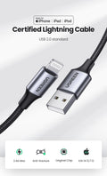UGREEN 60158 USB-A to 8-pin iPhone Charging Cable 2M Black - SuperSaverAU - view 6