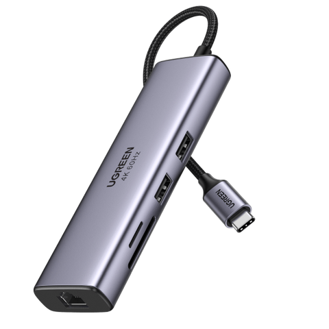 UGREEN 7-in-1 USB-C Hub with 4K HDMI, Ethernet, Card Reader, 100W PD Charging - SuperSaverAU - view 1