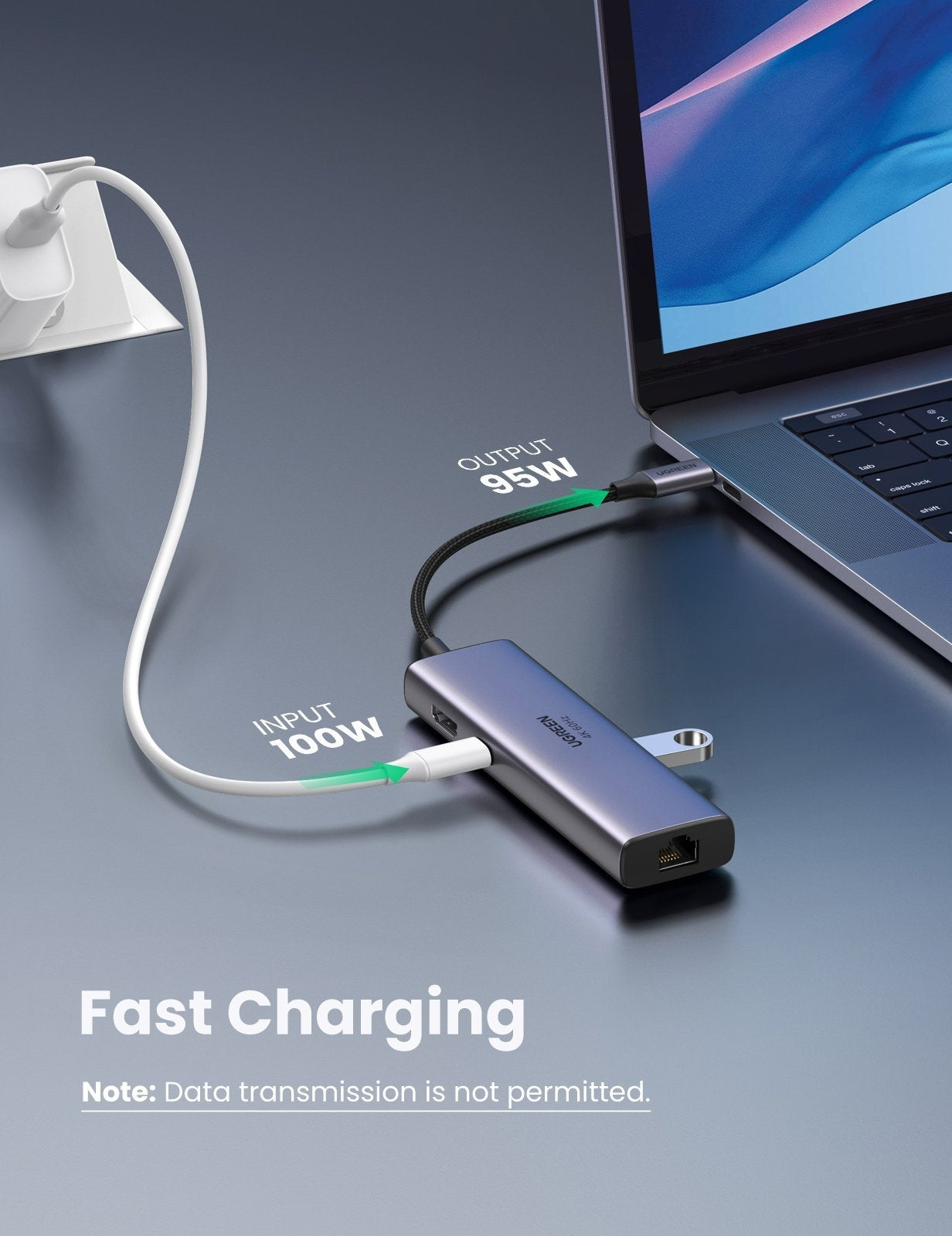 UGREEN 7-in-1 USB-C Hub with 4K HDMI, Ethernet, Card Reader, 100W PD Charging - SuperSaverAU - view 8