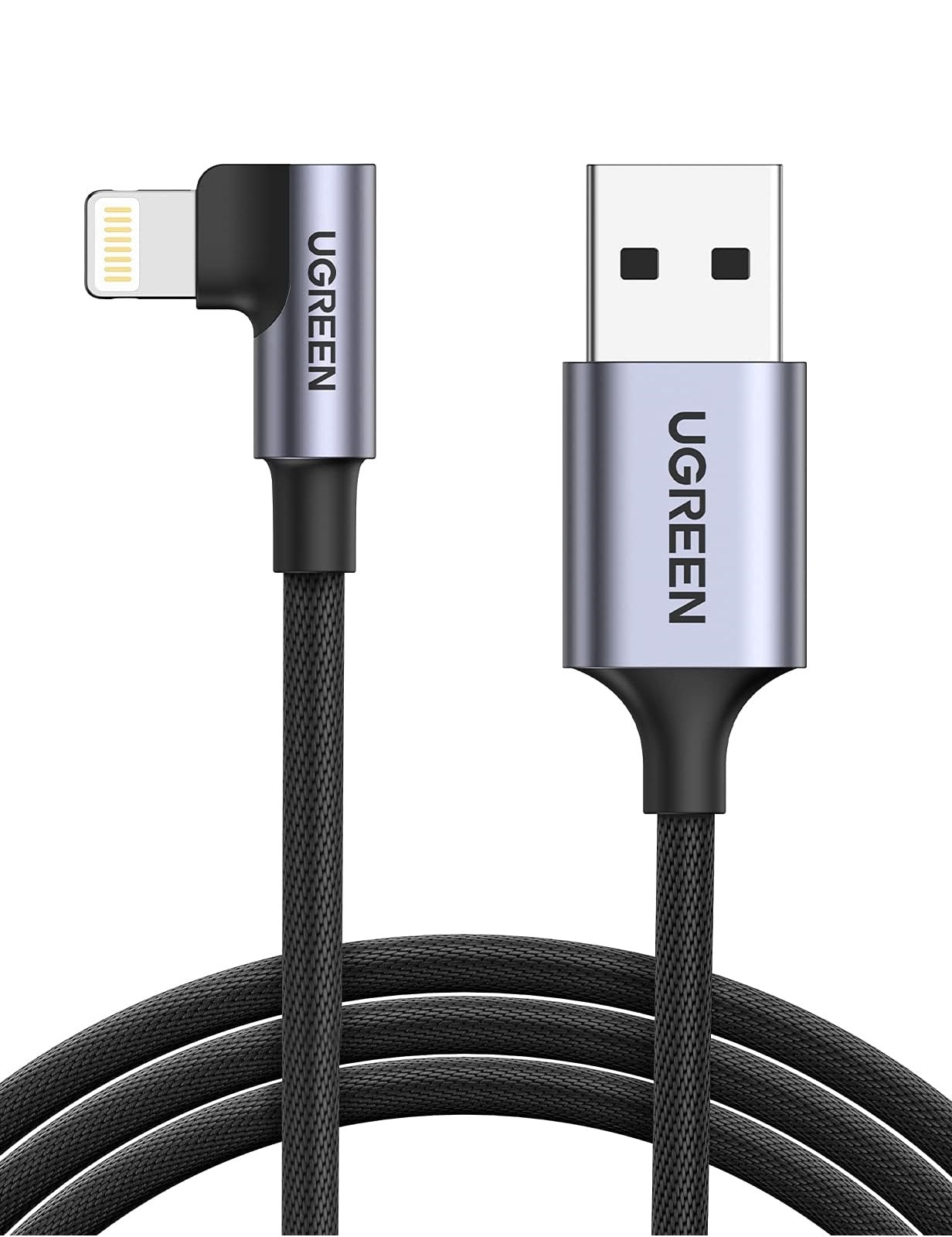 UGREEN 60521 USB-A to 8-pin 90 Degree Angel Cable 1M - SuperSaverAU - view 1
