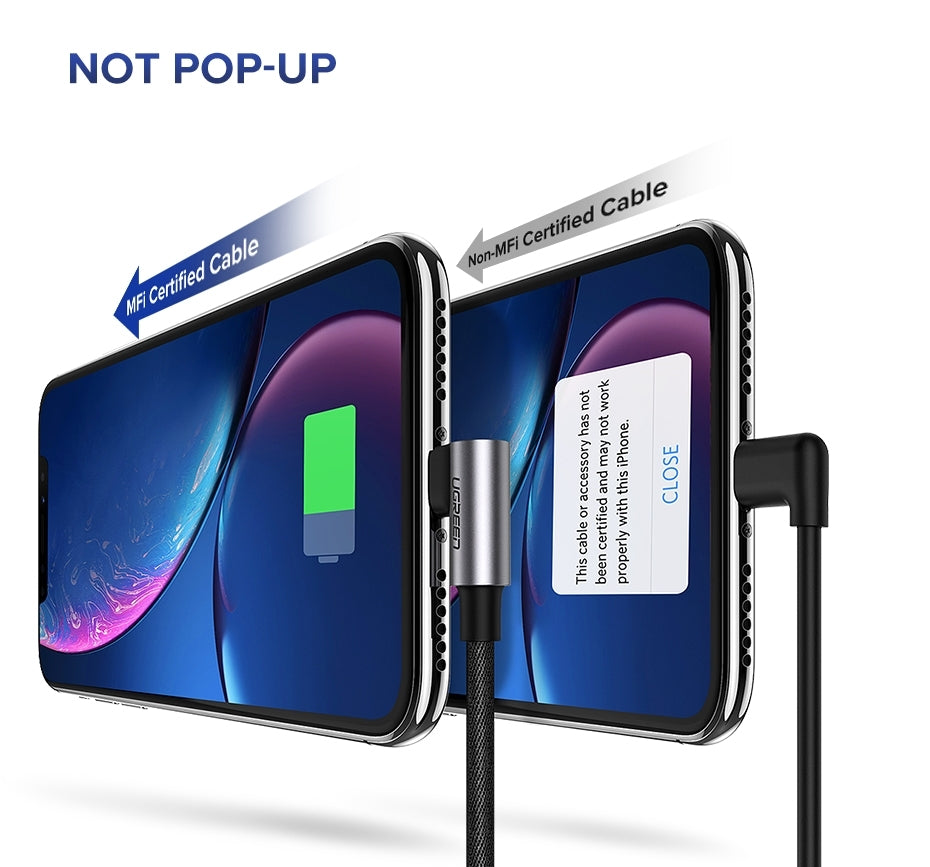 UGREEN 60521 USB-A to 8-pin 90 Degree Angel Cable 1M - SuperSaverAU - view 7