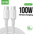 UGREEN 60552 USB-C 2.0 to TYPE-C Male to Male Data Cable 5A 2M White - SuperSaverAU - view 3
